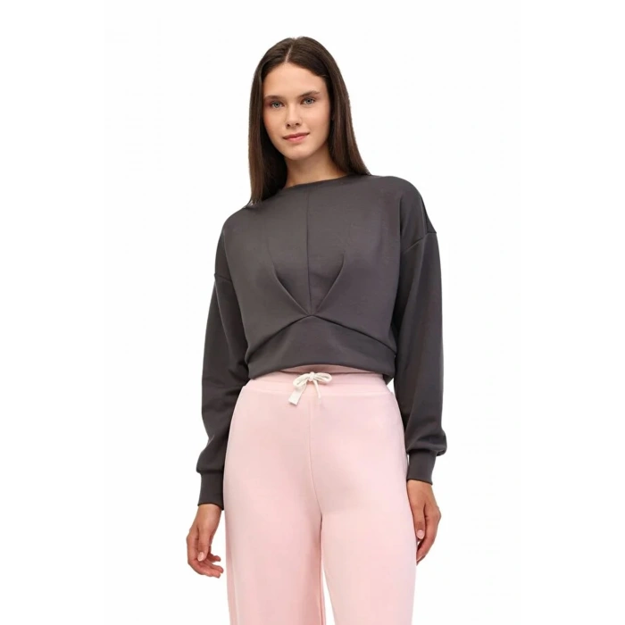 Lumberjack Arat Yog1-7 Yog1 0 Yaka Kadin Sweat - Antrasit