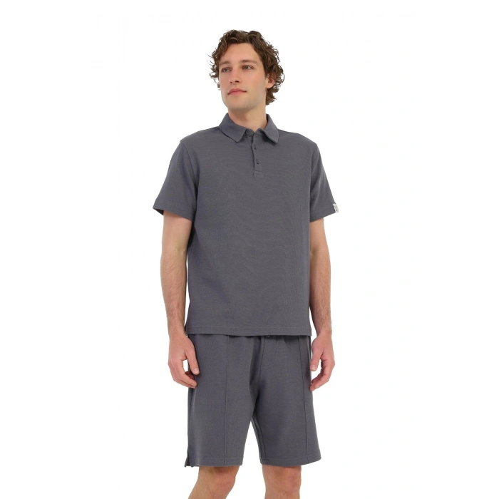 Lumberjack Boone 12bs103 Yakali Erkek Tshirt - Antrasit