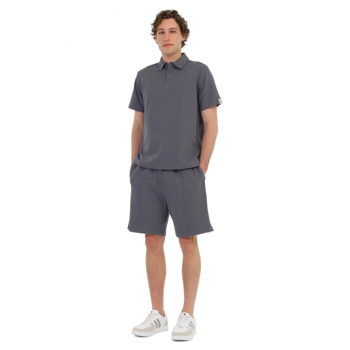 Lumberjack Boone 12bs103 Yakali Erkek Tshirt - Antrasit