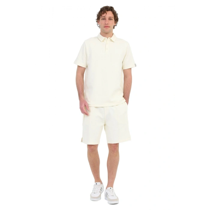 Lumberjack Boone 12bs103 Yakali Erkek Tshirt - Ekru