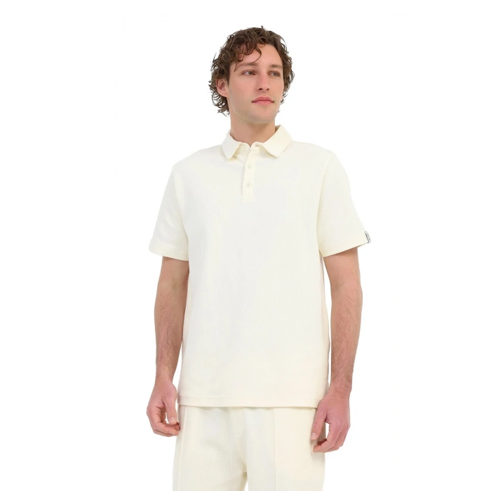 Lumberjack Boone 12bs103 Yakali Erkek Tshirt - Ekru