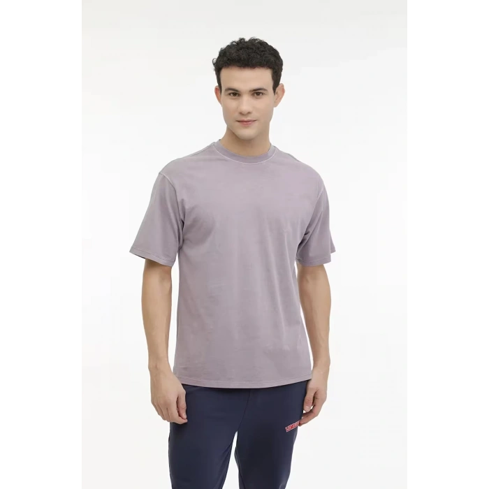 Lumberjack C Neck 11bs38 0 Yaka Erkek Tshirt - Pastel Lila