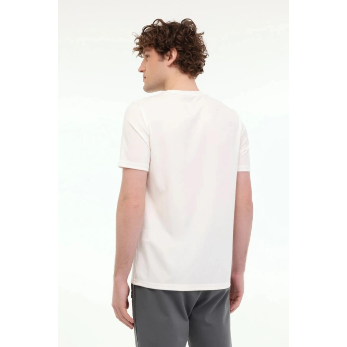 Lumberjack Ct100 0 Yaka Erkek Tshirt - Kirik Beyaz