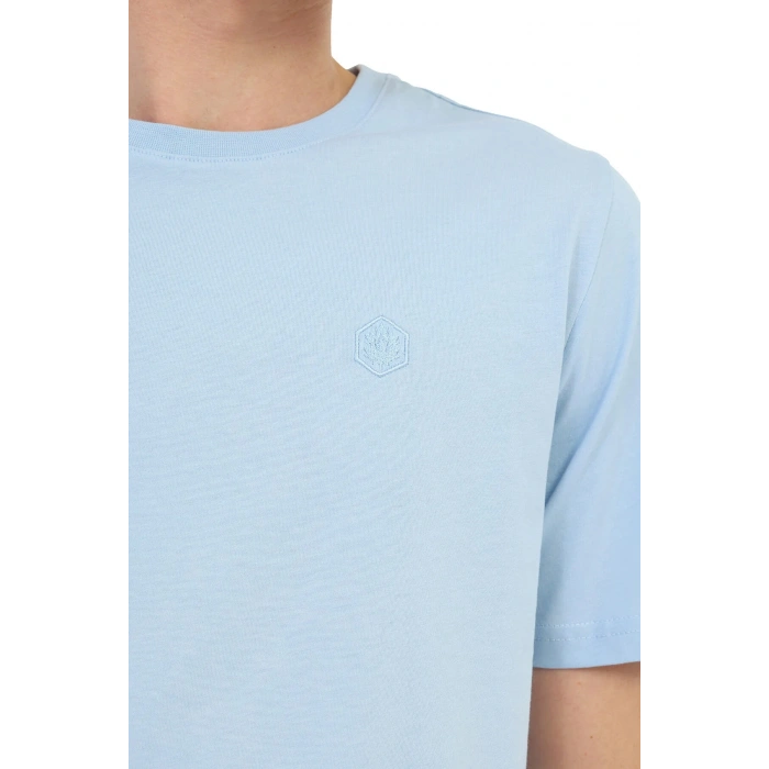 Lumberjack Ct102 0 Yaka Erkek Tshirt - Acik Mavi