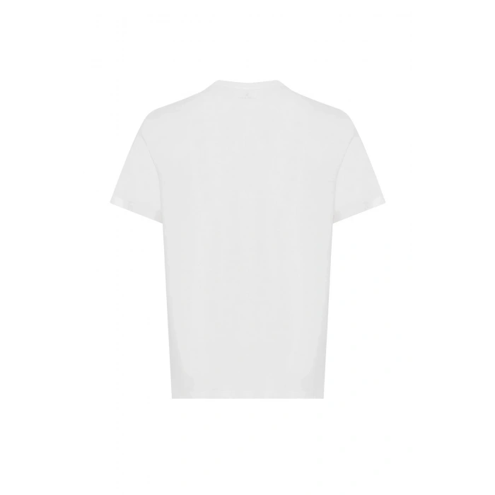 Lumberjack Ct102 0 Yaka Erkek Tshirt - Kirik Beyaz