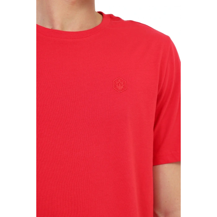 Lumberjack Ct102 0 Yaka Erkek Tshirt - Kirmizi