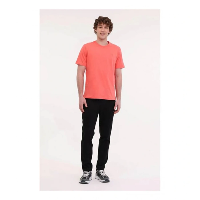 Lumberjack Ct102 0 Yaka Erkek Tshirt - Mercan