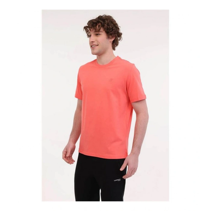 Lumberjack Ct102 0 Yaka Erkek Tshirt - Mercan