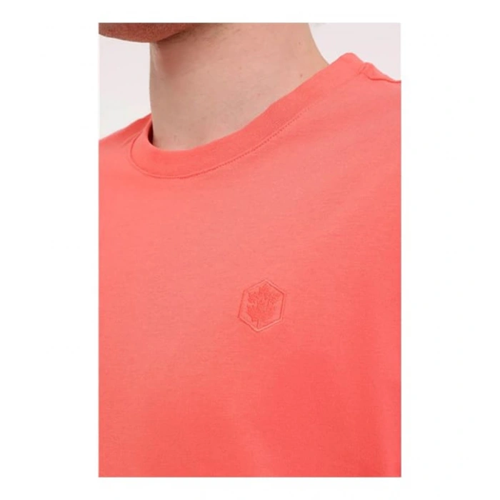 Lumberjack Ct102 0 Yaka Erkek Tshirt - Mercan