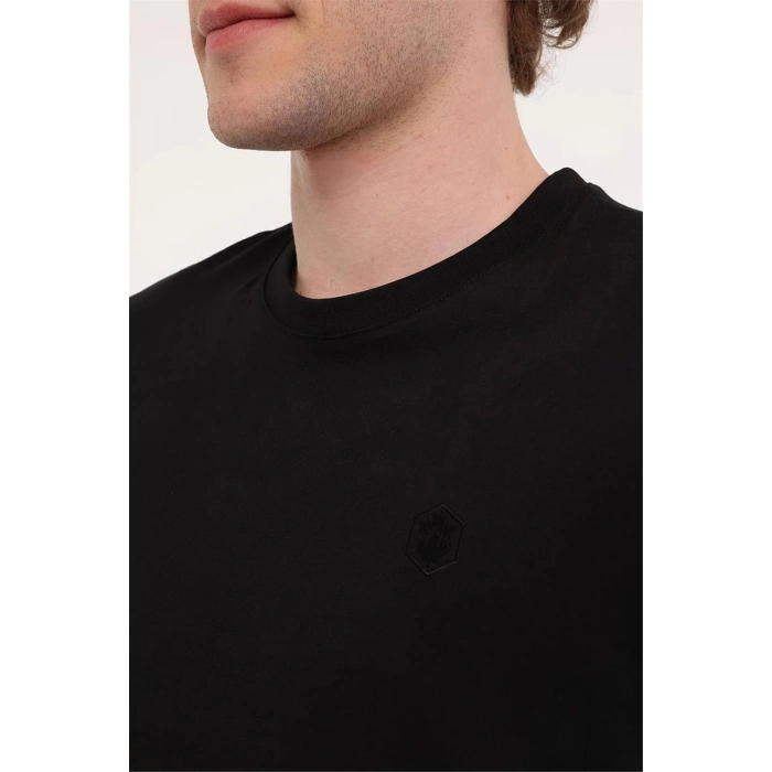 Lumberjack Ct102 0 Yaka Erkek Tshirt - Siyah