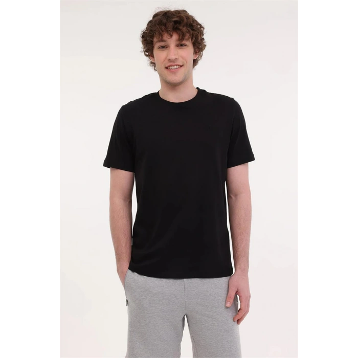 Lumberjack Ct102 0 Yaka Erkek Tshirt - Siyah