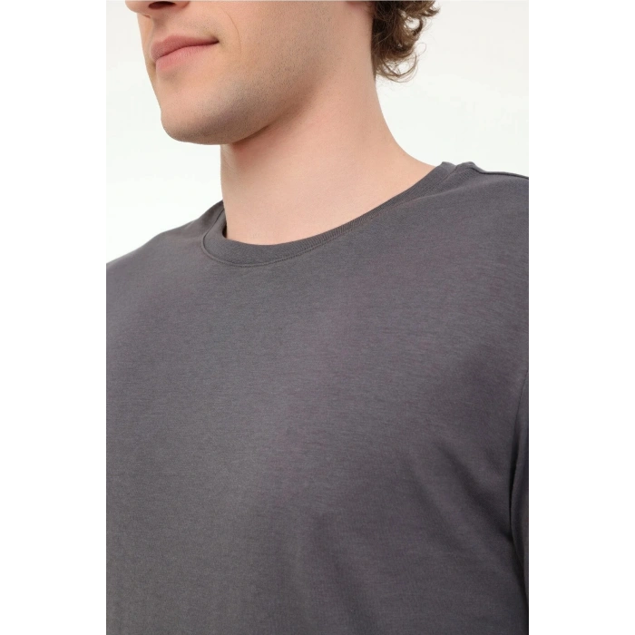 Lumberjack Ct110 0 Yaka Erkek Tshirt - Antrasit