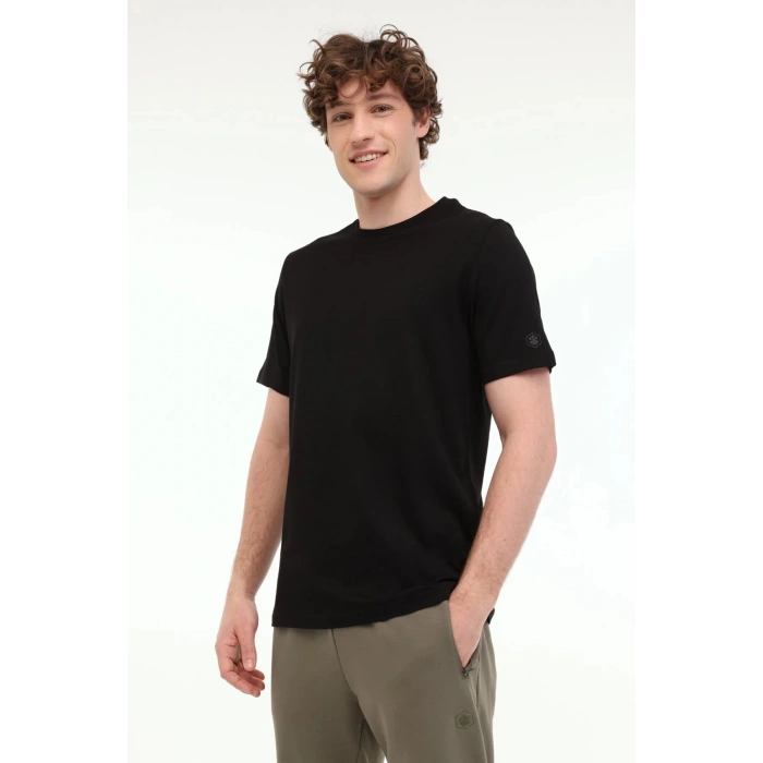 Lumberjack Ct110 0 Yaka Erkek Tshirt - Siyah