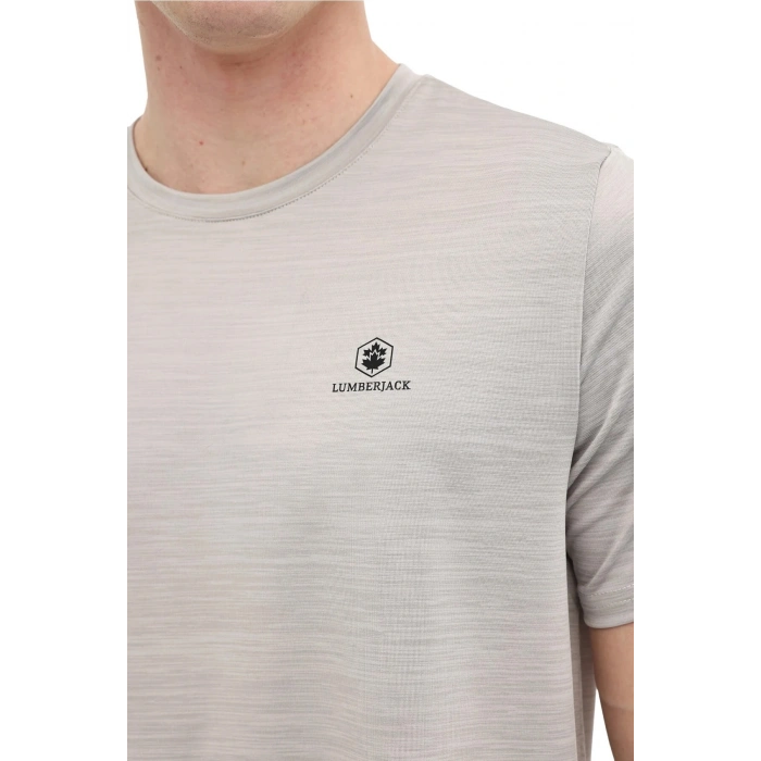 Lumberjack Ct1328 Mln 0 Yaka Erkek Tshirt - A Gri