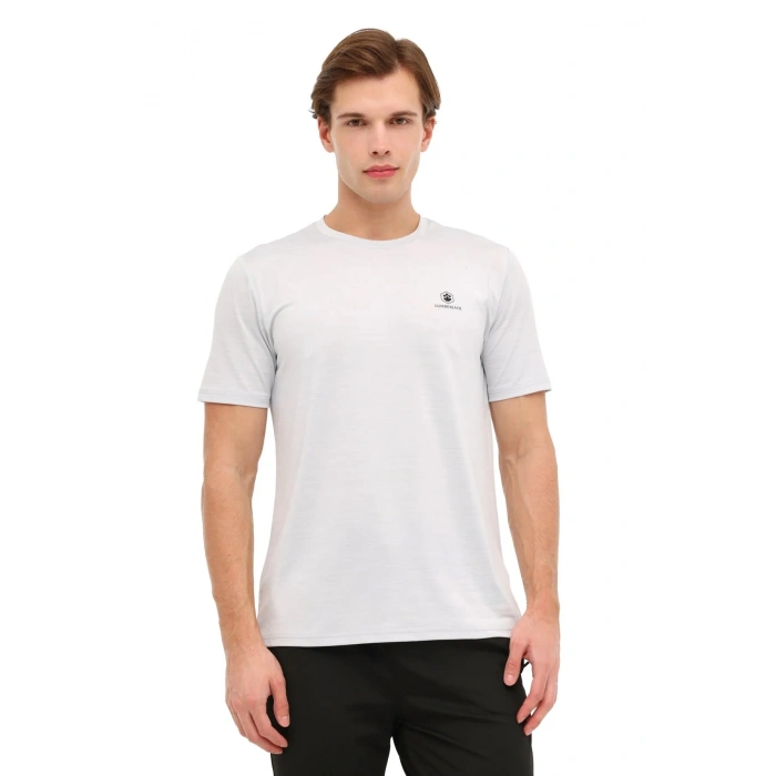 Lumberjack Ct1328 Mln 0 Yaka Erkek Tshirt - Beyaz