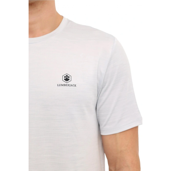 Lumberjack Ct1328 Mln 0 Yaka Erkek Tshirt - Beyaz