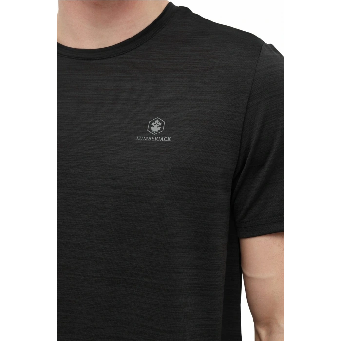 Lumberjack Ct1328 Mln 0 Yaka Erkek Tshirt - Siyah