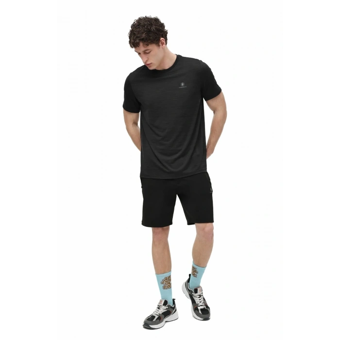 Lumberjack Ct1328 Mln 0 Yaka Erkek Tshirt - Siyah