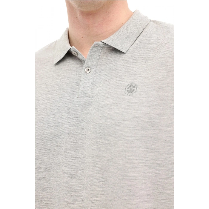 Lumberjack Ct953 Yakali Erkek Tshirt - Gri Melanj