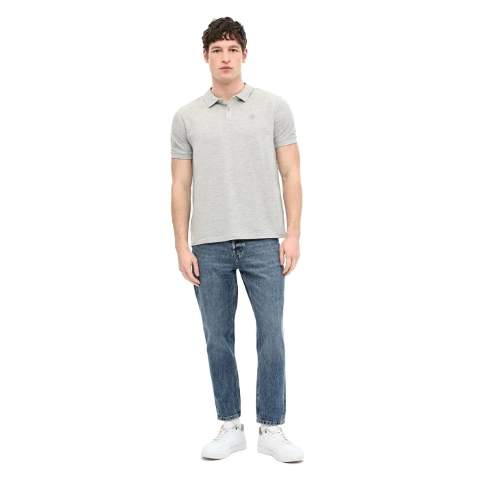 Lumberjack Ct953 Yakali Erkek Tshirt - Gri Melanj