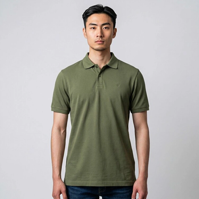 Lumberjack Ct953 Yakali Erkek Tshirt - Haki
