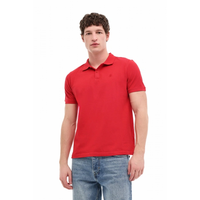 Lumberjack Ct953 Yakali Erkek Tshirt - Kirmizi