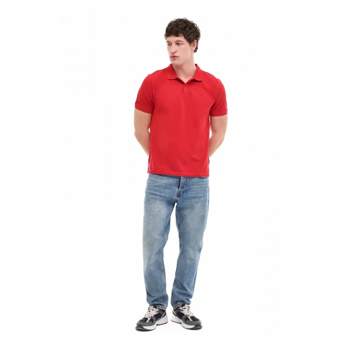 Lumberjack Ct953 Yakali Erkek Tshirt - Kirmizi