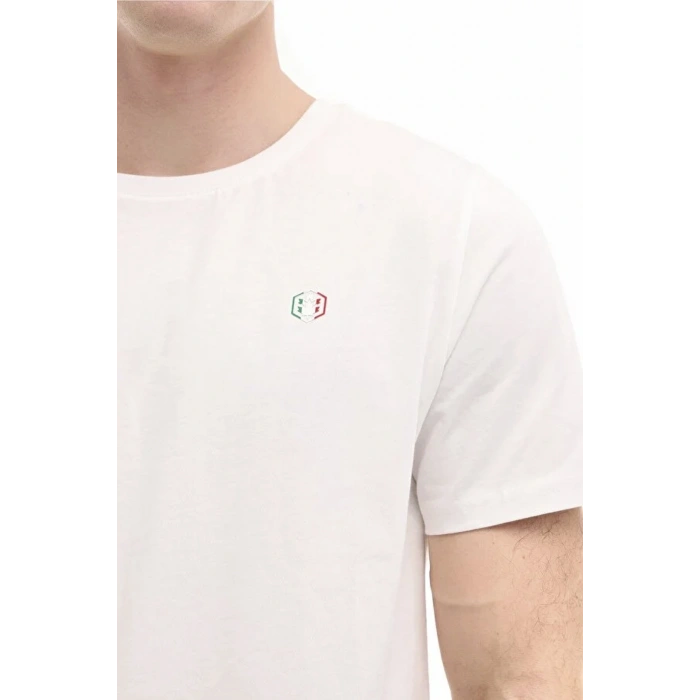 Lumberjack Dex Itl1314 0 Yaka Erkek Tshirt - Beyaz