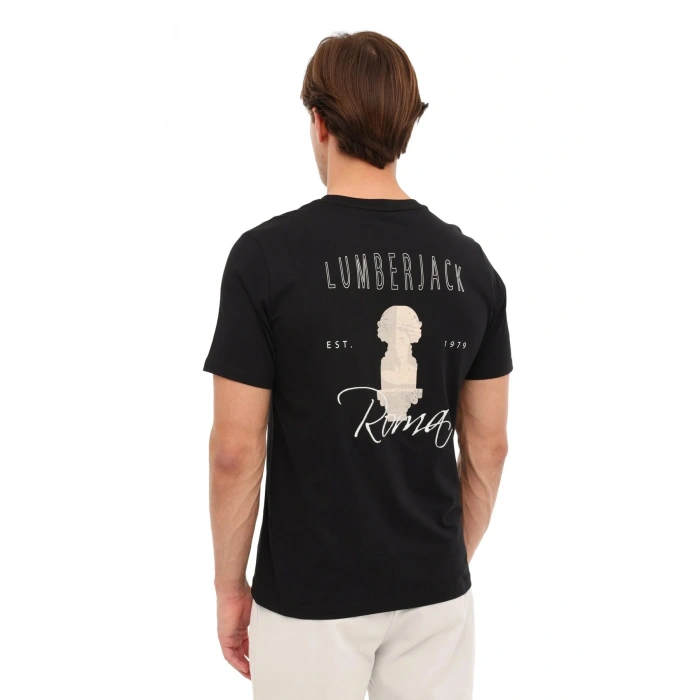 Lumberjack Dex Itl1314 0 Yaka Erkek Tshirt - Siyah