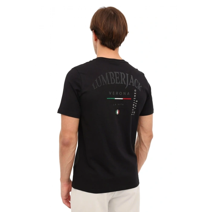 Lumberjack Ezio 11itl1088 0 Yaka Erkek Tshirt - Siyah