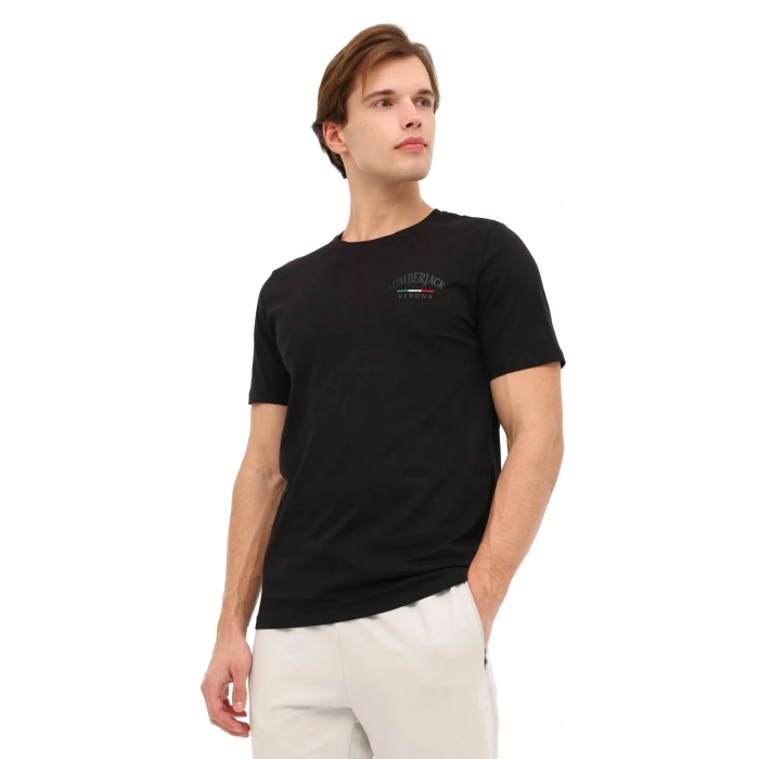 Lumberjack Ezio 11itl1088 0 Yaka Erkek Tshirt - Siyah