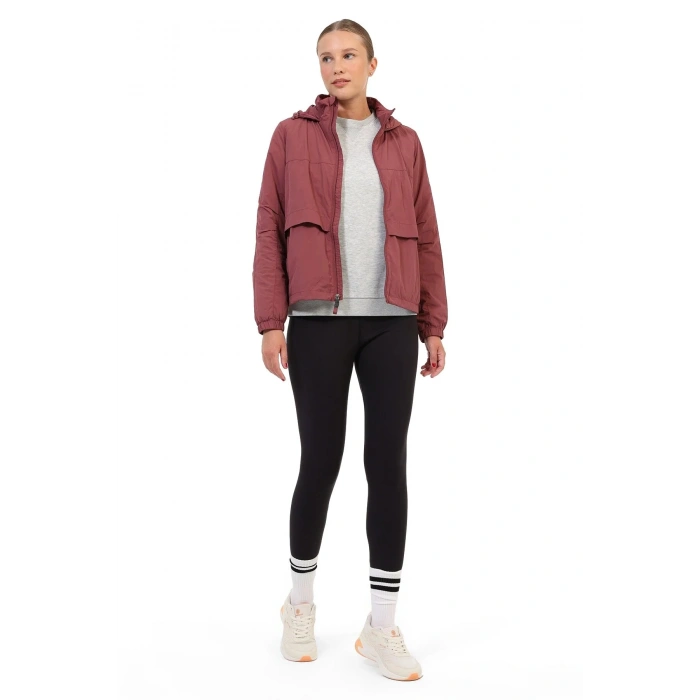 Lumberjack Foldown Kadin Mont - Bordo