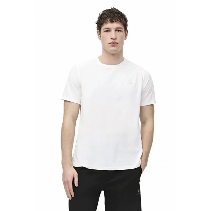 Lumberjack James 11-prf-411 0 Yaka Erkek Tshirt - Beyaz