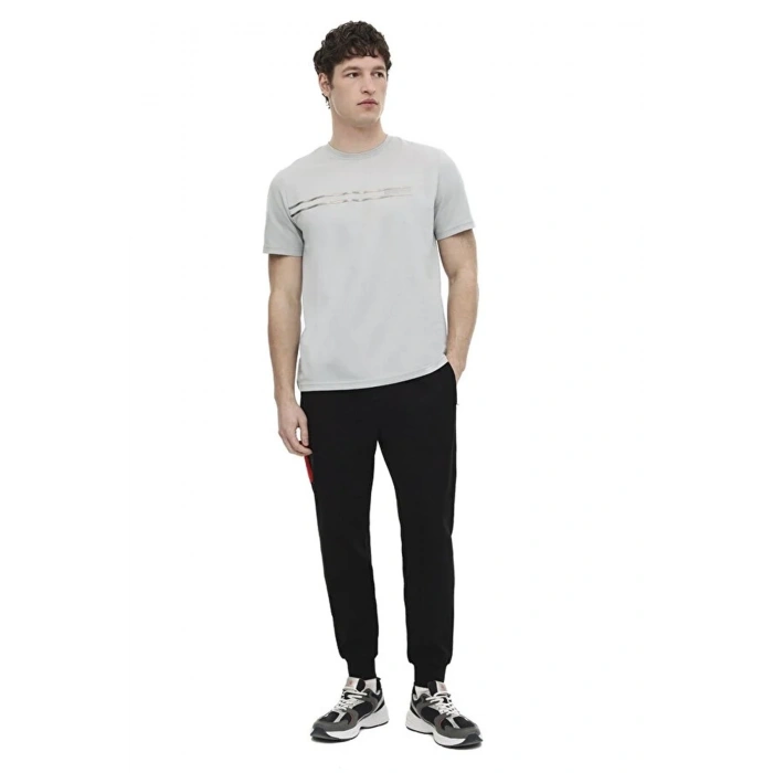 Lumberjack Lean 11itl1112 0 Yaka Erkek Tshirt - Gri