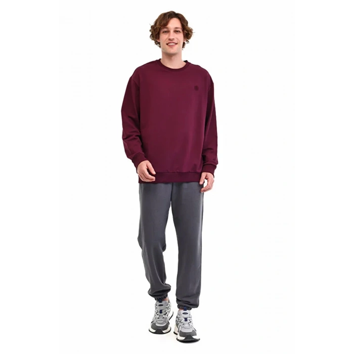 Lumberjack Mb-sn75 C Neck 0 Yaka Erkek Sweat - Bordo