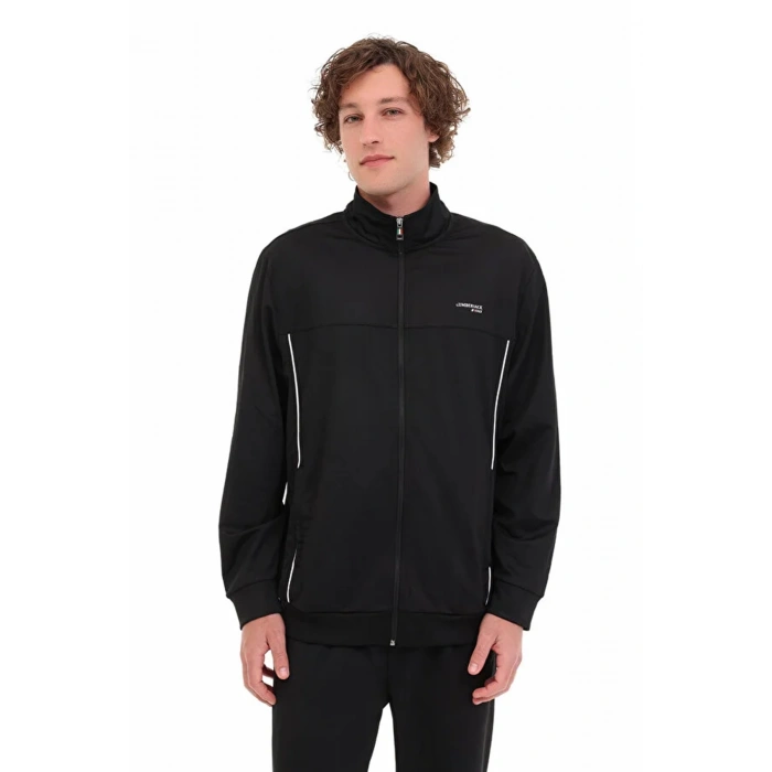 Lumberjack Ml Fall 18itl705 Fermuarli Erkek Sweat - Siyah