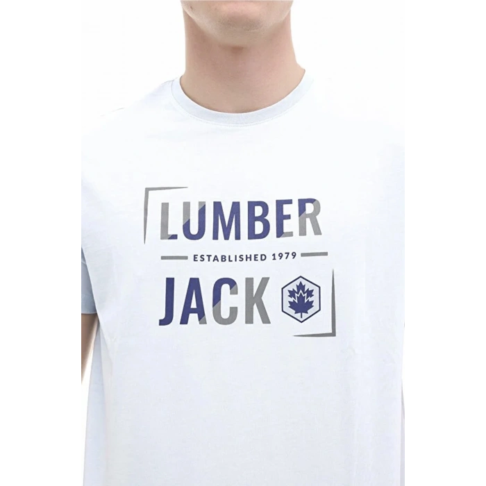 Lumberjack Okina 11id1-104 0 Yaka Erkek Tshirt - Mavi