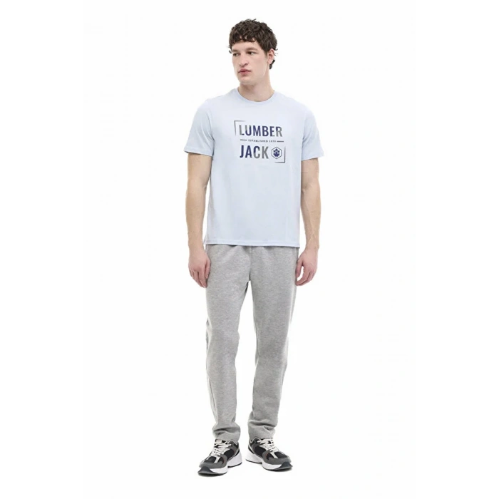 Lumberjack Okina 11id1-104 0 Yaka Erkek Tshirt - Mavi