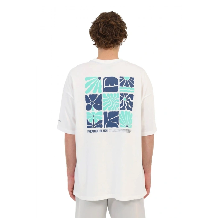 Lumberjack Ravon 11hl-202 0 Yaka Erkek Tshirt - Kirik Beyaz