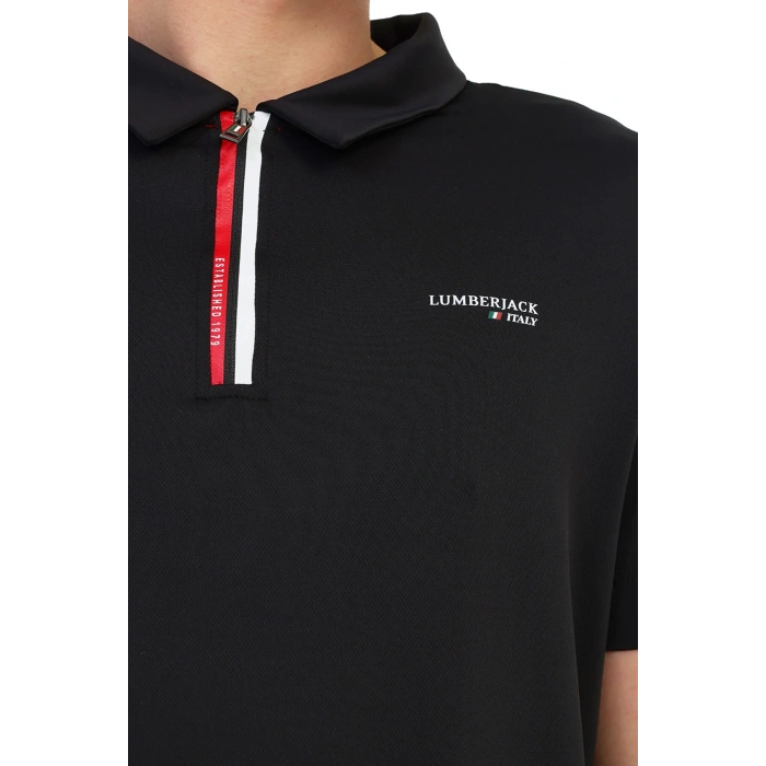 Lumberjack Renato 12itl1016 Yakali Erkek Tshirt - Siyah