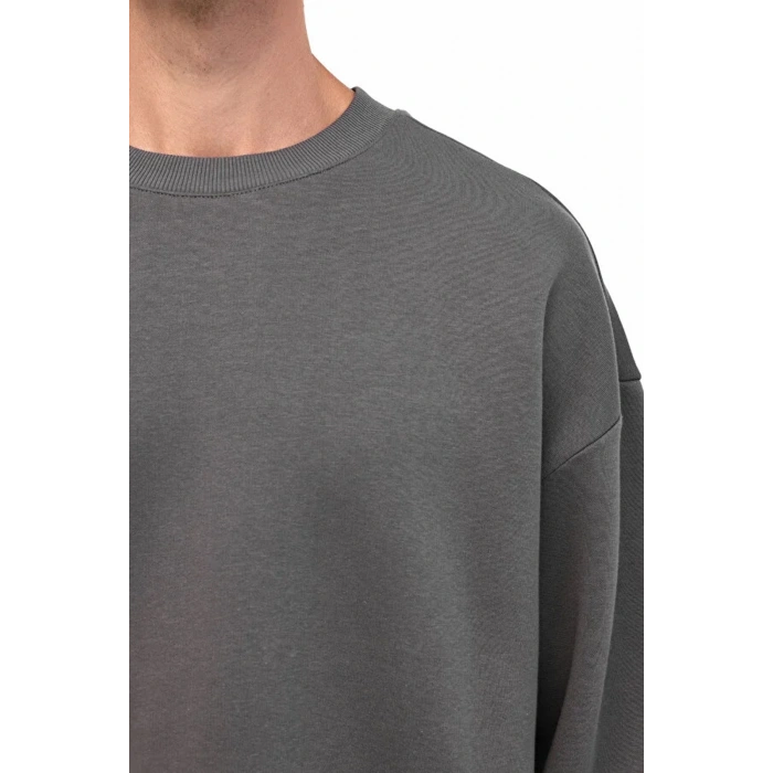 Lumberjack Ros 16hs108 0 Yaka Erkek Sweat - Antrasit