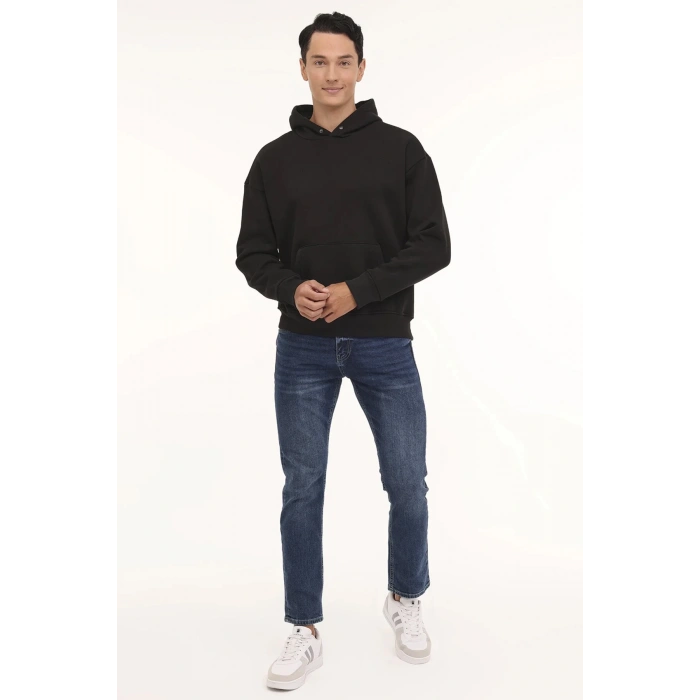 Lumberjack Ros 17hs109 Kapsonlu Erkek Sweat - Siyah