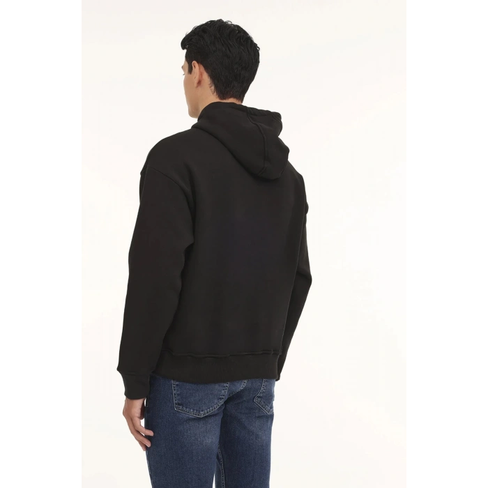 Lumberjack Ros 17hs109 Kapsonlu Erkek Sweat - Siyah