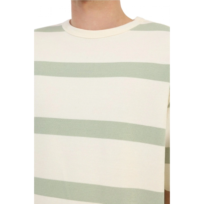 Lumberjack Tusk 11bs100 0 Yaka Erkek Tshirt - Adacayi Cizgili