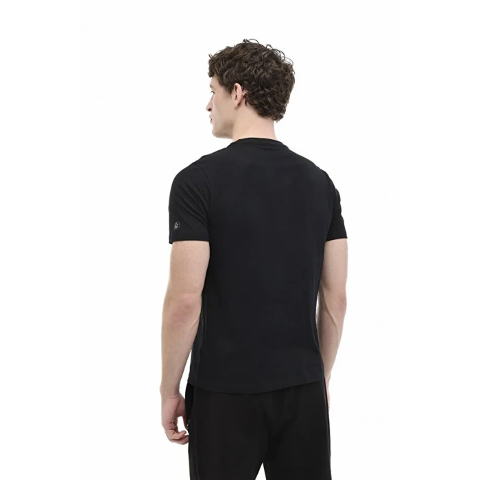 Lumberjack Ulrich 11id1-100 0 Yaka Erkek Tshirt - Siyah