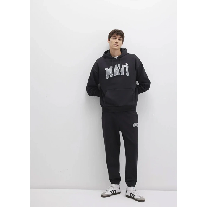 Mavi 0010207 Yazili Erkek Esofman Alti - Siyah