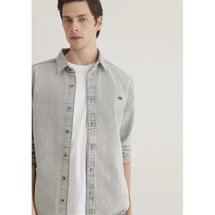Mavi 0210496 Roy Erkek Kot Gomlek - Gri