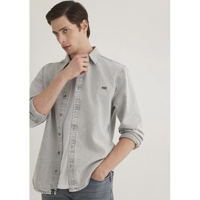 Mavi 0210496 Roy Erkek Kot Gomlek - Gri