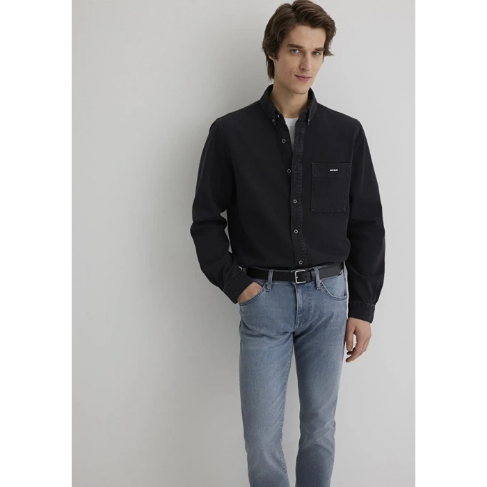 Mavi 0211065 Jayden Erkek Kot Gomlek - Antrasit