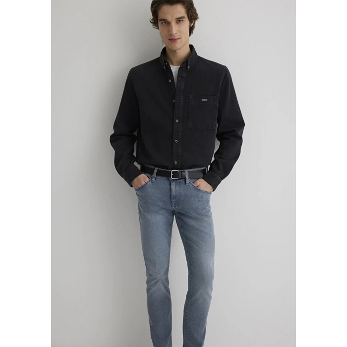 Mavi 0211065 Jayden Erkek Kot Gomlek - Antrasit